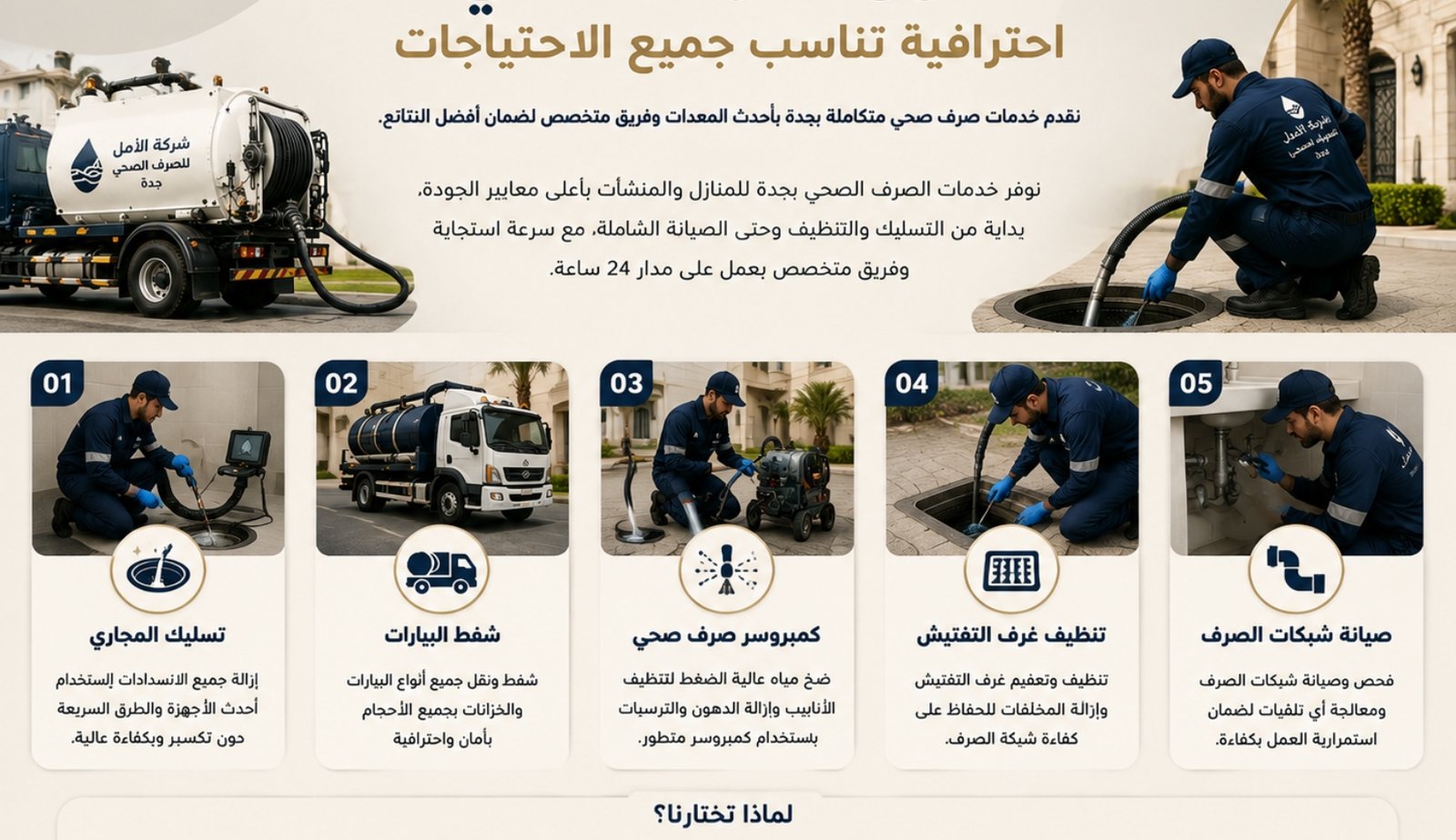 حلول صرف صحي احترافية تناسب جميع الاحتياجات
